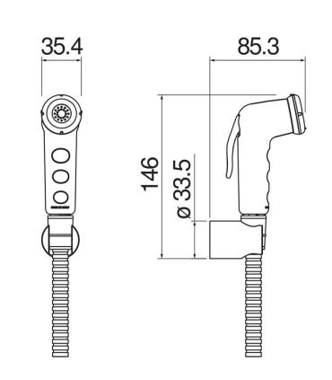 Nobili Ad146/52 Douche encastrée avec support