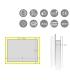 Mirror, Koh-i-noor, Mate 4 Led Series, Model L46023, with lu frame