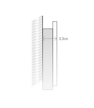 Miroir Koh-I-Noor avec feux latéraux LED, hauteur 40 cm