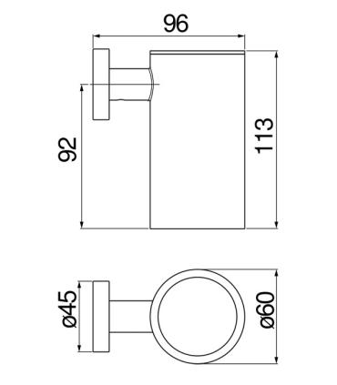 Nobili Zen Acpl12 Wall mounted glass holder H.115
