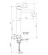 IDEAL STANDARD high mixer for washbasin without drain collection Ceraline