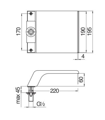Bec cascade pour baignoire Nobili Av00156
