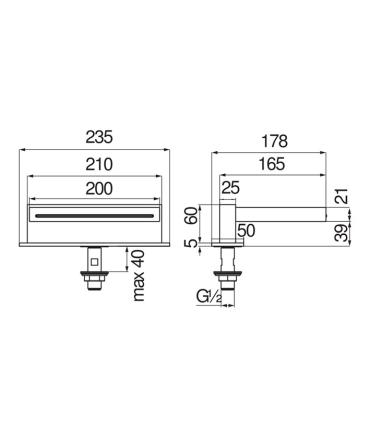 Bec cascade pour baignoire Nobili Av00156/8