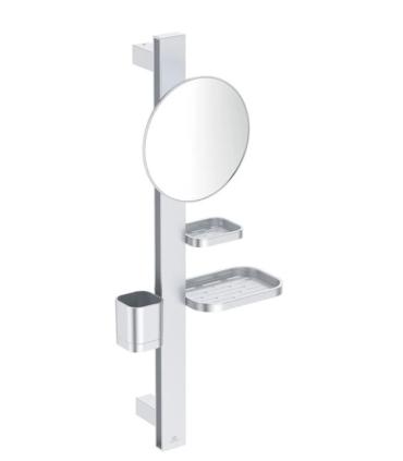 Miroir Ideal Standard Alu+ Bd589 diamètre 20 avec porte-savon