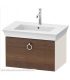 Duravit wall-hung vanity unit, White Tulip 4251 series with American Walnut front