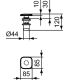 Piletta click clack in metallo per tutti i lavabi Strada 2  tranne T292901 cromo