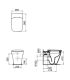 Wc a pavimento filo parete Ideal standard tesi design T3261 con sedile normale