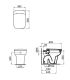 Wc a pavimento Ideal standard tesi design bianco art. T3267 con sedile normale