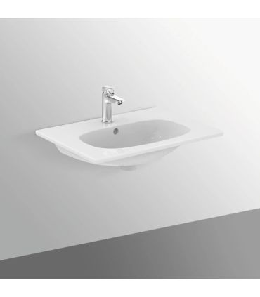 Lavabo sospeso o consolle monoforo Ideal Standard Tesi bianco