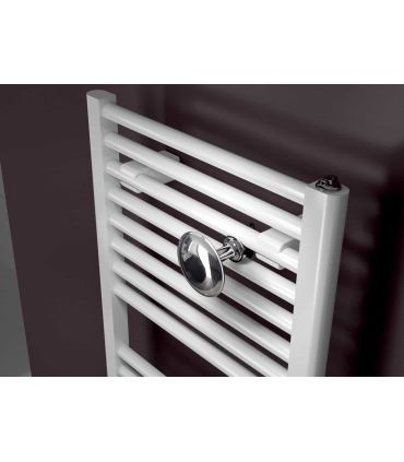 Irsap Geo towel warmer with 50mm white connections