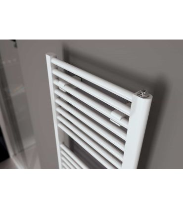 Irsap Geo towel warmer with 50mm white connections