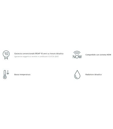 Scaldasalviette ad acqua Irsap Novo Cult con allacciamenti laterali