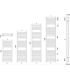 Sèche serviettes Irsap Quadre ', raccords standard, blanc