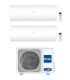 Haier PEARL R32 – Climatizzatore a parete dual split inverter Wi-Fi, colore bianco.