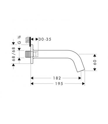 Bocca di erogazione vasca Hansgrohe axor Citterio M art.34410000