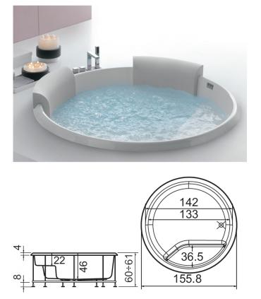 Baignoire Bolla blanc sans robinet erie