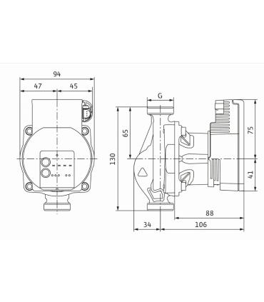 Pompa ad alta efficienza Wilo-Varios PICO-STG 15/1-8