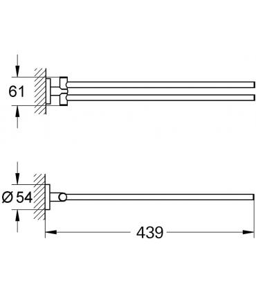 Swivel towel rail Grohe Essentials