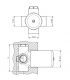 Concealed body for 2-way diverter Bellosta 914016