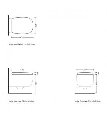 Sedile wc ammortizzato Ceramica Flaminia Bonola BNCW03