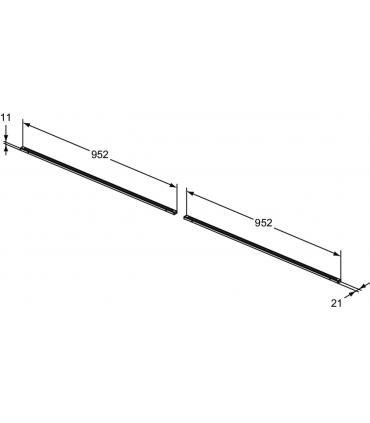 Set 2 barre luce a LED Ideal Standard serie Conca