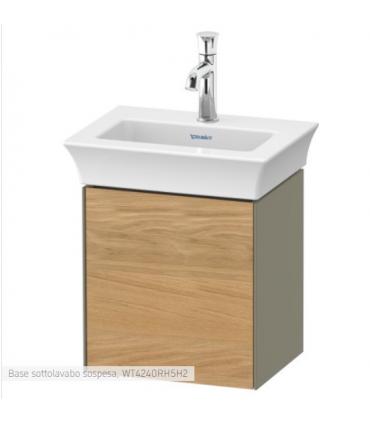 Duravit wall-hung vanity unit, White Tulip 4240L series, with door in Natural Oak