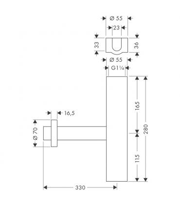 Sifone estetico serie Flowstar Hansgrohe art.52100000