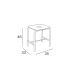 Stool with seat 35x33x46 cm collection Hotellerie Inda