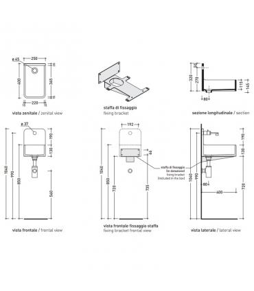 Washbasin single hole wall hung Flaminia Miniwash
