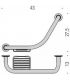 Wall grab rail for bathtub Colombo collection hotellerie b972 chrome