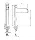 Miscelatore alto per lavabo, Bellosta Stresa cromo art.1405 1