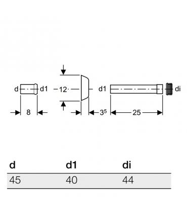 Connection, clamp and plate for cistern Geberit