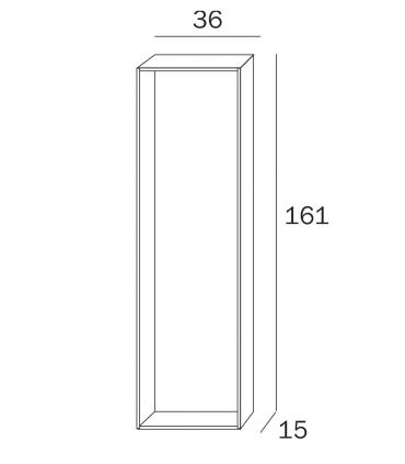 Controtelaio da sembuilt-in  per art.A8036A, A8036B e A8036C Inda linea My Secret