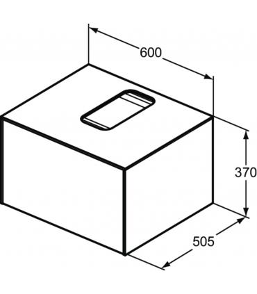 Mobile lavabo laccato con un cassetto, Ideal Standard Conca