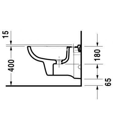 Wall mounted bidet single hole, Duravit, D-Code, 2257150000