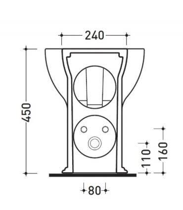 Bidet a pavimento filo parete Ceramica Flaminia serie Madre MA217