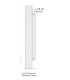 Tubes Basic 14 double vertical water radiator H.180 cm