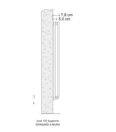 Radiatore verticale doppio Tubes Basic 14 ad acqua H.180 cm