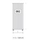 Tubes Basic 14 double vertical water radiator H.180 cm