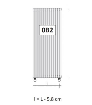 Tubes Basic 14 radiateur à eau vertical double H.180 cm