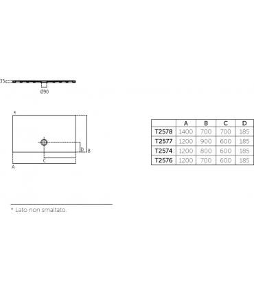 Receveur douche céramique Ideal Standard Strada antiderapants