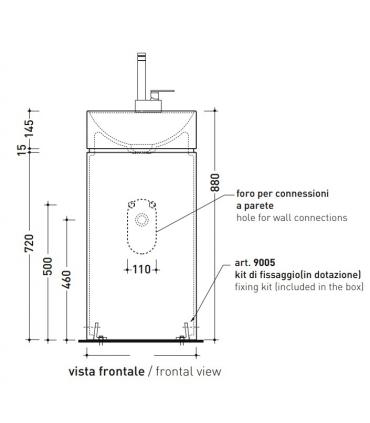 Lavabo a pavimento Ceramica Flaminia Monotwin MTR42P