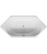 Duravit, exagonal bathtub built in 190x90, 700138white