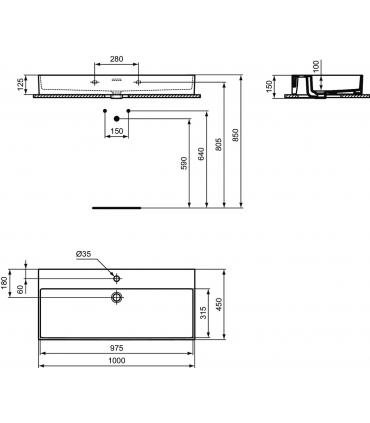 Ideal Standard Extra Single-hole Countertop Or Wall-hung Washbasin