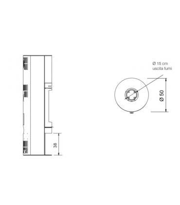 Edilkamin Tally 8 S ductable wood stove