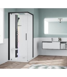 Multifunction shower enclosure with basic Novellini Glax 1 2.0 G + F SX