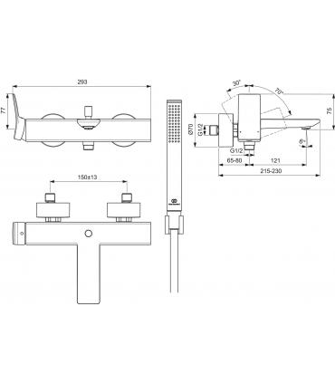 Miscelatore vasca esterno Ideal Standard Conca BC763