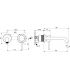 Miscelatore lavabo a parete Ideal Standard Ceraline solo parte esterna