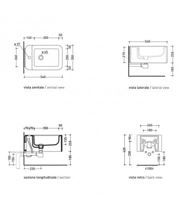 Wall-hung Bidet Flaminia Nile NL218