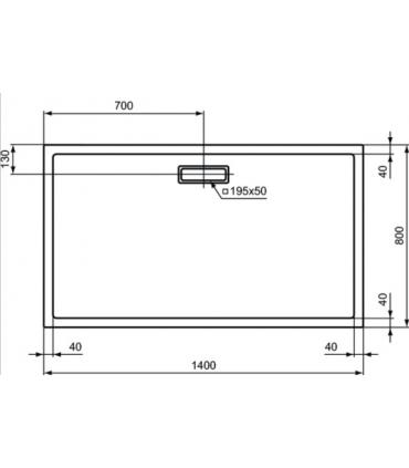 Piatto doccia rettangolare Ideal Standard Ultraflat New